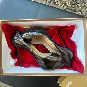 Christian Louboutin Patent leopard heels